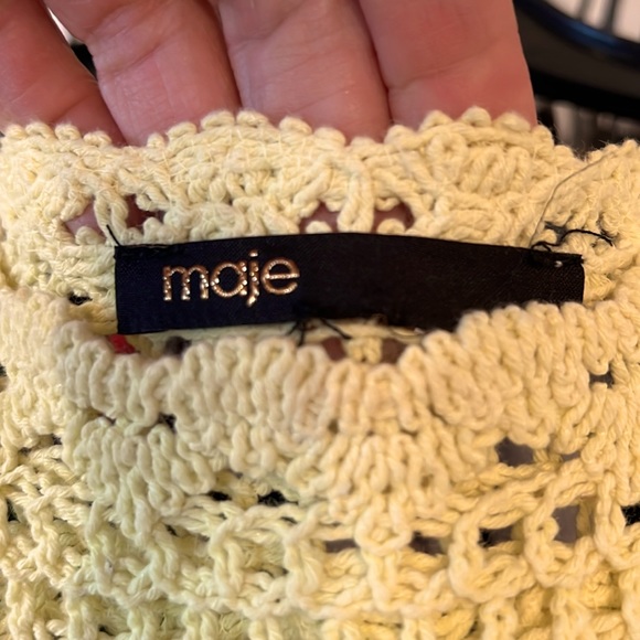 Maje Crochet Yellow Purple Dress — No Tags & Seam Rip - Picture 8 of 13